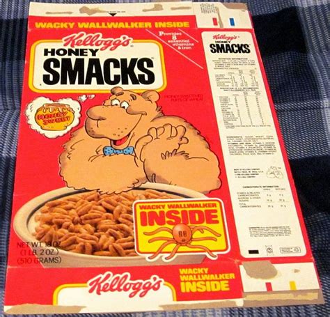1980s Kelloggs Honey Smacks Cereal Box Cereal Cereal Pops Kelloggs