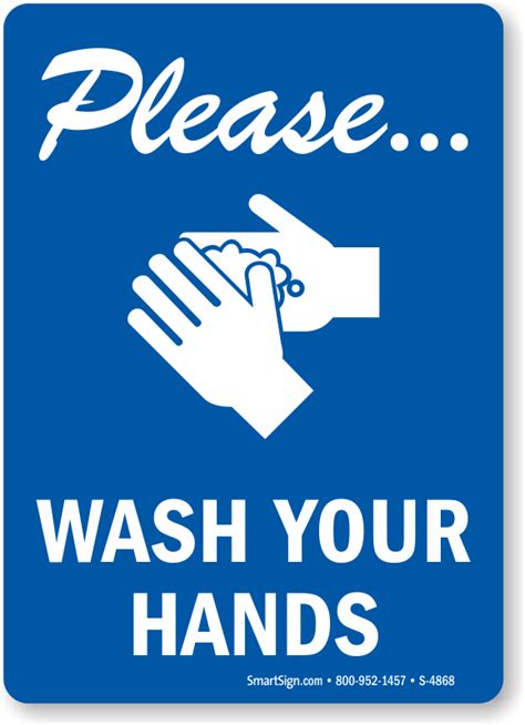 Please Wash Your Hands Sign Or Sticker Design 8 Hand Washing Stickers