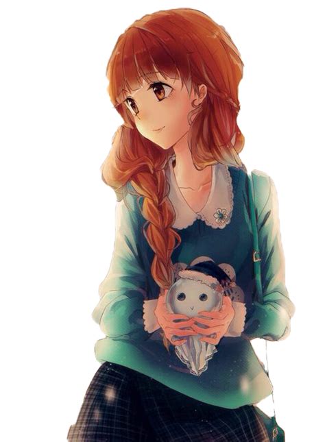 Image Anime Girl Render Orange By Imaginaryanimeworld