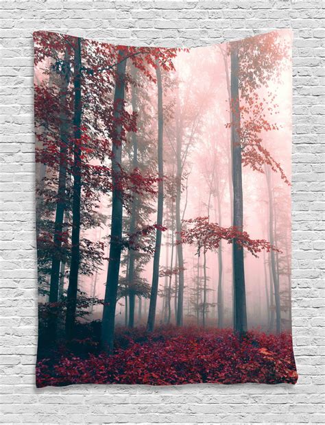Forest Tapestry Autumn Season Mystic Foggy Fall Nature And Enchanted