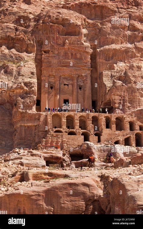 Jordan Petra Wadi Musa Ancient Nabatean City Of Petra The Urn Tomb