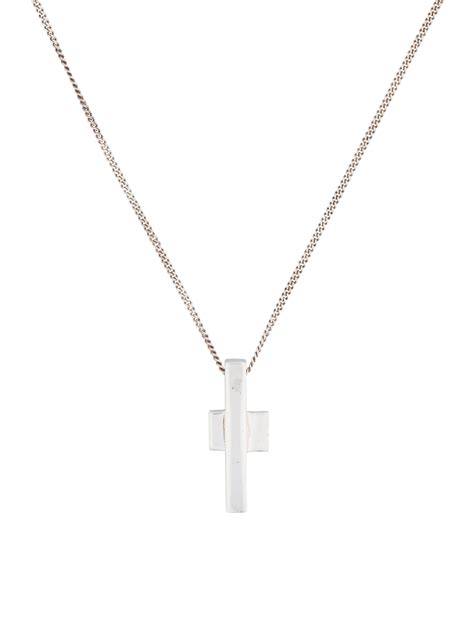 Gucci Sterling Cross Necklace Necklaces Guc46478 The Realreal