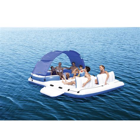 Intex Inflatable Canopy Island Float And Bestway Tropical Breeze 6 Person