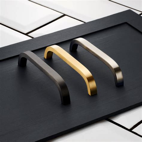 Solid Brass Gunmetal Grey Door And Drawer Bar Handles By Pushka Home
