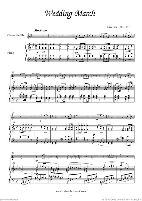 Free easy level free jazz clarinet sheet music sheet music pieces to download from 8notes.com Wedding Sheet Music for clarinet and piano (organ)