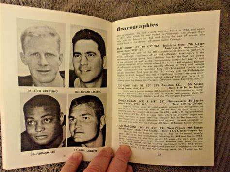1964 Chicago Bears Media Guide Yearbook 1963 Nfl Champs Mike Ditka