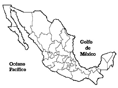 Mapa Con Nombres De La Republica Mexicana Imagui