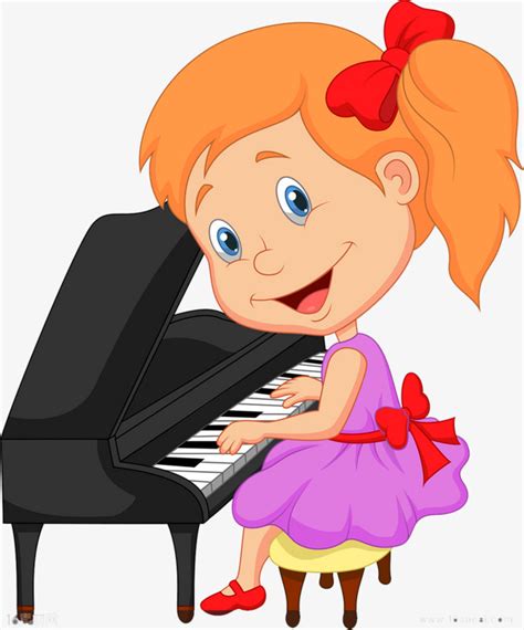 girl playing piano clipart - Clip Art Library