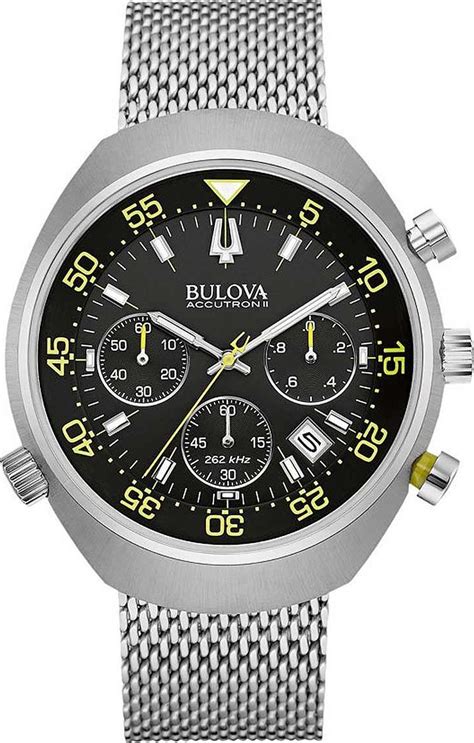Bulova Accutron 96b236 Ii Lobster Chronograph Watch 45mm