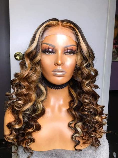 Lace Front Human Hair Wigs Honey Blonde Lace Front Wigs Ombre 18inch 150 Density