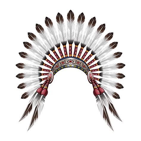 Native American Indian Headdress Red Indian Tribal Chief Headdress With