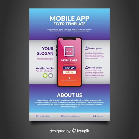 Free Mobile App Flyer Template Printable Templates