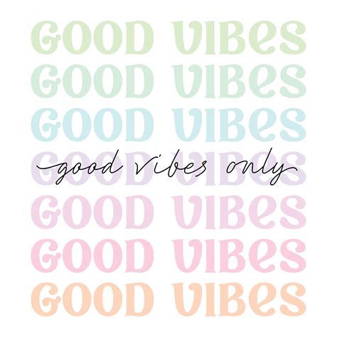 Good Vibes Only Cute Groovy Danish Pastel Aesthetic Modern Trendy