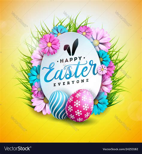 Happy Easter Holiday Royalty Free Vector Image