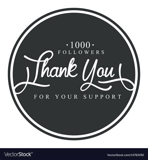 Thank You For Your Support Round Label Royalty Free Vector