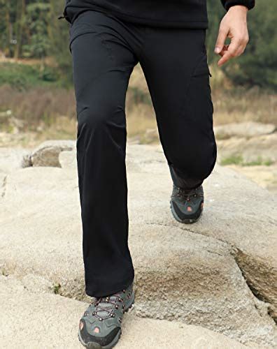Mier Mens Lightweight Hiking Pants Outdoor Cargo Pants Quick Dry With