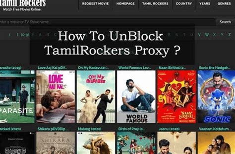 Top Best Proxy And Mirror Sites Of 2020 For Tamilrockers Scoops Insider