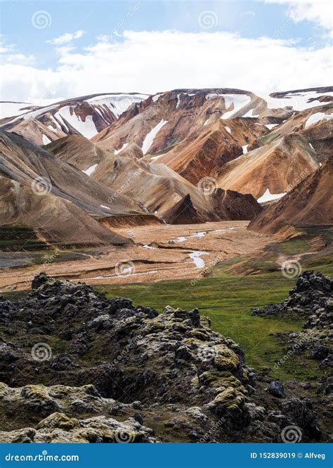 A Beautiful Landscape Of Landmannalaugar Iceland Stock Image Image
