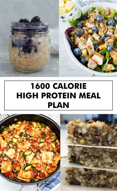 1600 Calorie High Protein Meal Plan