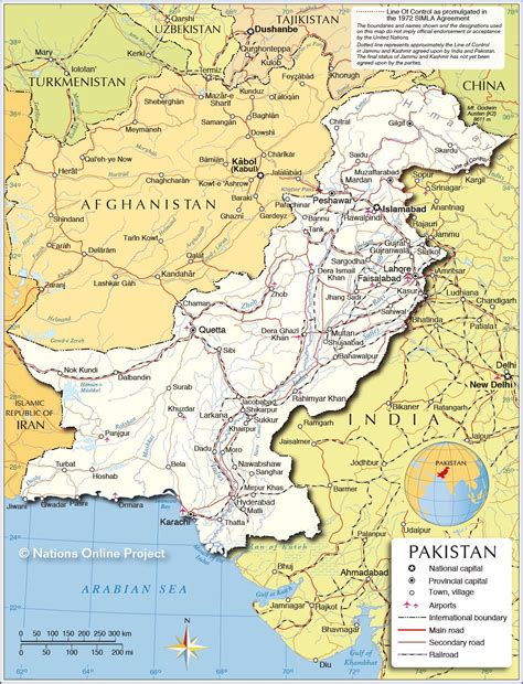 Die freie und zeitlich unbeschränkte. Reise In Pakistan Karte Bild - Wereld Orte Reisen