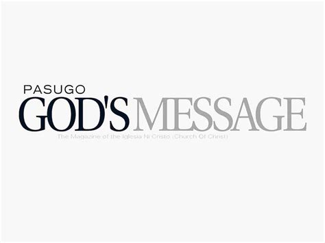 Features Pasugo Gods Message