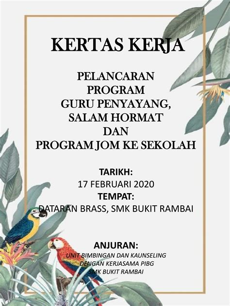 Keberhasilan penyelenggaraan pendidikan yang berkualitas sangat terkait erat dengan keberhasilan peningkatan. Contoh Banner Program Jom Ke Sekolah - desain spanduk kreatif