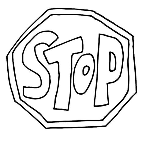 Funny Stop Sign Färbung Seite Kostenlose Druckbare Malvorlagen Für Kinder