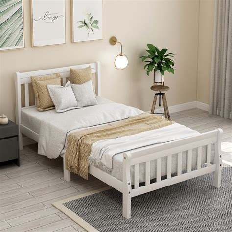 Sale Wood Platform Beds With Headboardfootboardwood Slat Support Twin Bed Frame Panel Sleigh