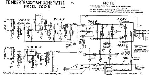 Fender Bassman Schematic