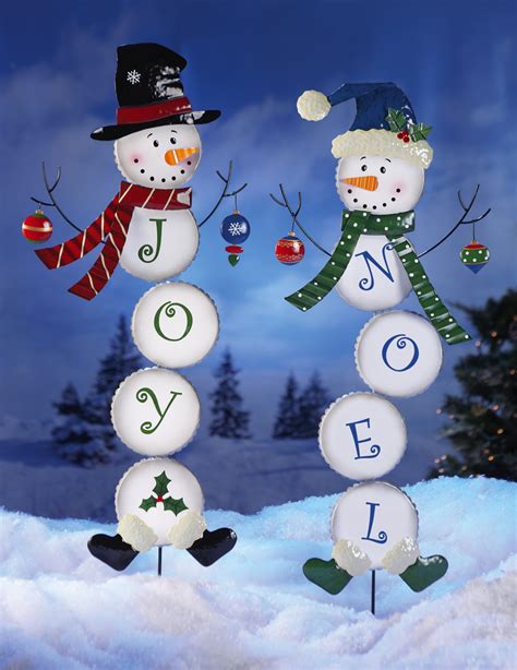 .christmas decorations, christmas yard decorations, led lights, christmas yard decor, christmas decor, animated christmas displays, led christmas light displays, lighted christmas decorations, christmas lawn ornaments snowmen, yard art, christmas done bright.is christmas done right! JOY or NOEL Holiday Snowman Lawn Yard Stake Garden ...