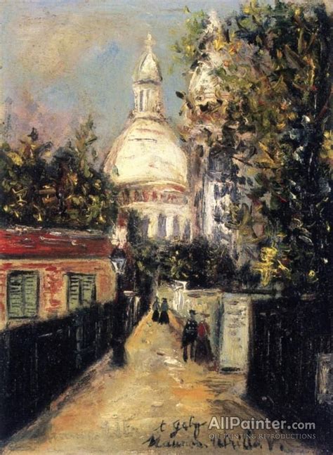 Maurice Utrillo Sacré Coeur De Montmartre Rue De La Bonne Oil Painting