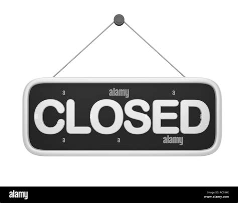 Closed Sign Isolated Stock Photo Alamy