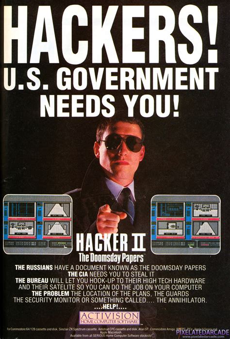 Hacker Ii The Doomsday Papers Advertisement October 1986 Magazine Ad