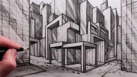 How To Draw A City In Two Point Perspective Fast