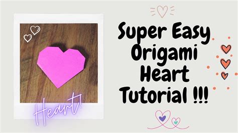 Super Easy Origami Heart Easiest Origami Heart Ever Easy Origami