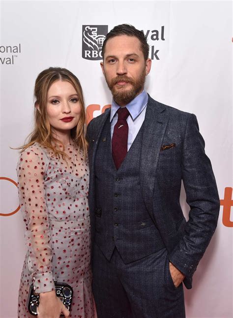 emily browning and tom hardy at tiff legend gala screening celeb donut