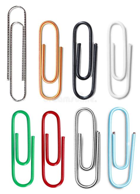 Closeup Of Multi Colored Paper Clips Stock Photo Image Of Binder