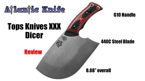 tops xxx dicer 440c fixed blade knife review atlantic knife reviews 2020 youtube