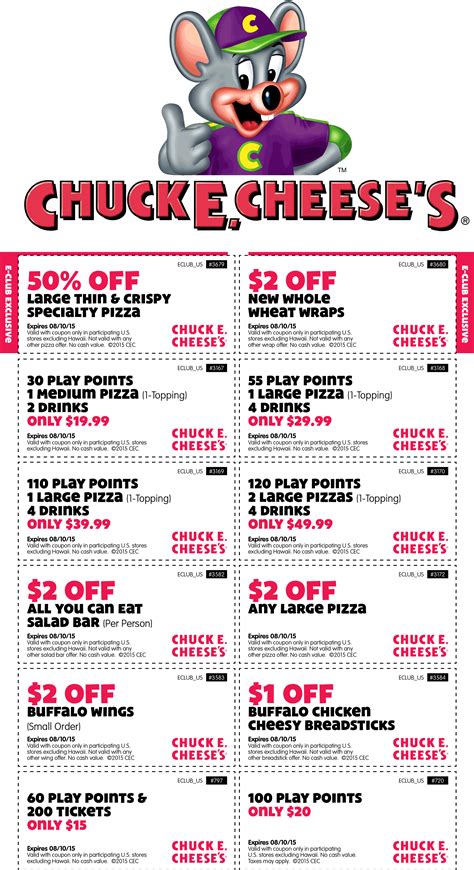 Chuck E Cheese Coupons Where To Find Them Chuck E Cheese My Xxx Hot Girl