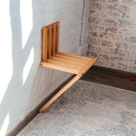 Furniture In The Hallway Wall Mounted Folding Chair In The Etsy