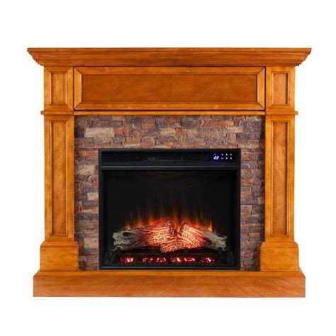 Sei 45 Inch Rosedale Corner Convertible Electric Fireplace With Faux