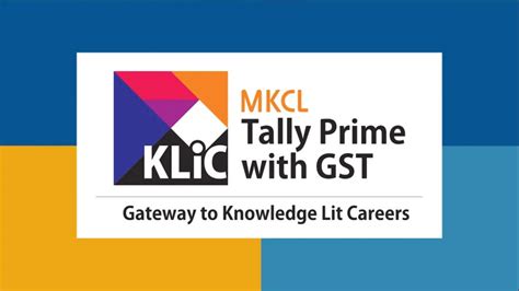 Tallyprime With Gst Ms Cit Career Oriented Klic Courses Mkcl