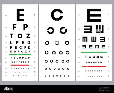 Eyes Charts Ophthalmology Vision Test Alphabet And Letters Optical
