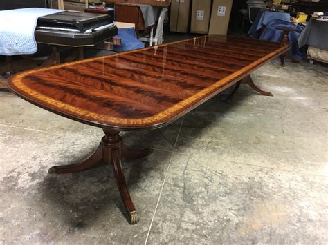 Traditional Mahogany Georgian Style Dining Table By Leighton Hall For