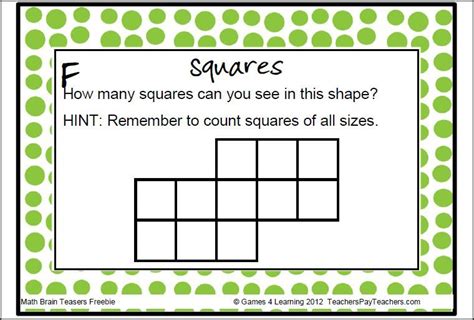 You can also link to us or 'like' us on you favorite social network. Printable Math Brain Teasers For Kids | Riddle Quiz
