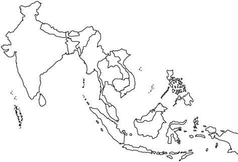East Asia Map Outline