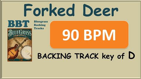 Forked Deer 90 Bpm Bluegrass Backing Track Youtube