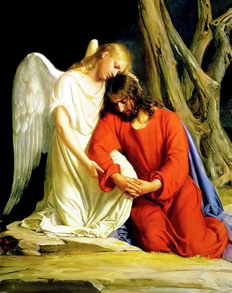 Painting Of Jesus And The Angel Heartnailarttutorial
