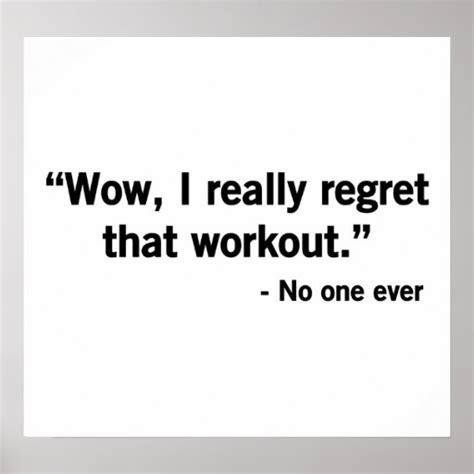 Workout Regret Poster Zazzle
