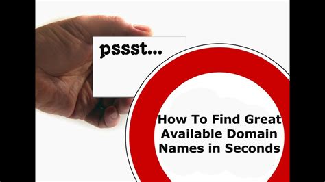 Revealed! How To Find Great Available Domain Name in Seconds - YouTube